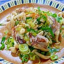 鶏モモ肉のたっぷり葱のせ炒め